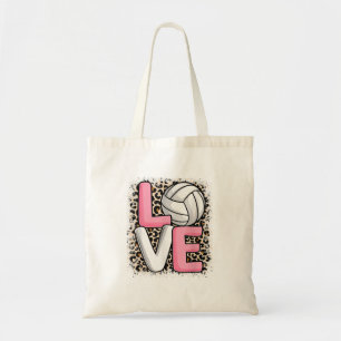 Liebe Volleyball Leopard Print Women Girls Volleyb Tragetasche