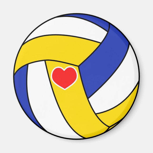 Liebe Volleyball - Sportball mit Herz Magnet (Vorne)