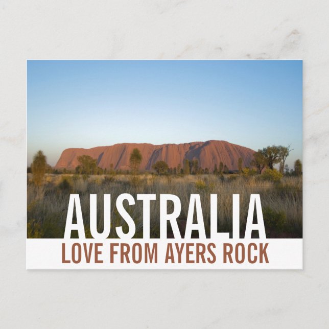 Liebe von Australia Ayers Rock Uluru Postkarte (Vorderseite)