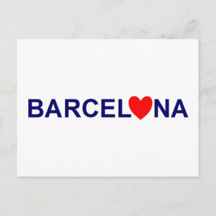 Liebe von Barcelona Postkarte