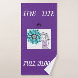 Liebe von Blume Badehandtuch