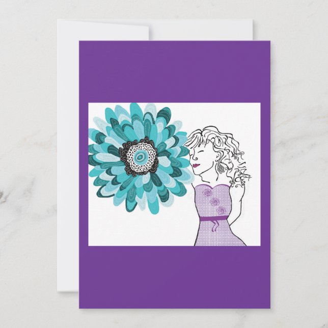 Liebe von Blume Feiertagskarte (Vorderseite)