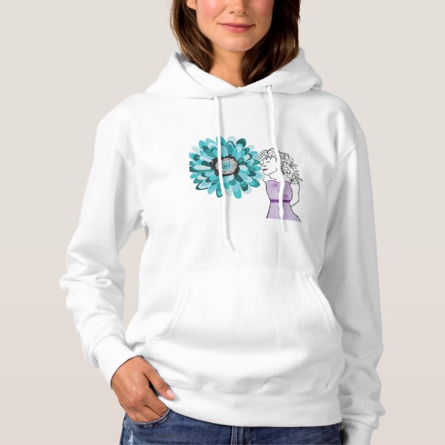 Liebe von Blume Hoodie (Vorderseite)