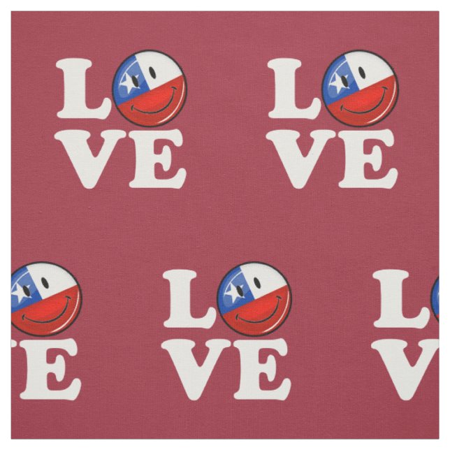 Liebe von Chile-lächelnder chilenischer Flagge Stoff (Muster)