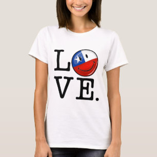 Liebe von Chile-lächelnder chilenischer Flagge T-Shirt