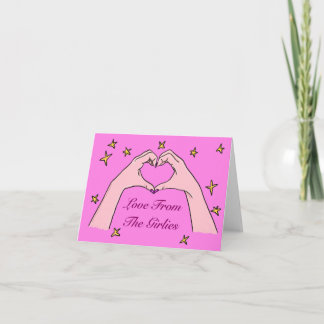Liebe von den Girlies geklappt Grußkarte Karte