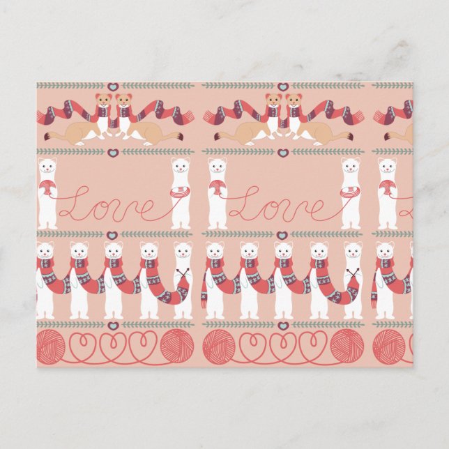 Liebe von Ermine Postcard Postkarte (Vorderseite)