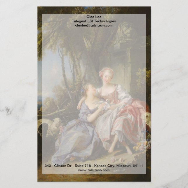 Liebe von François Boucher Briefpapier (Vorderseite)