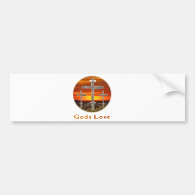 Liebe von Gütern Autoaufkleber (Vorne)