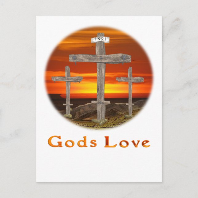 Liebe von Gütern Postkarte (Vorderseite)