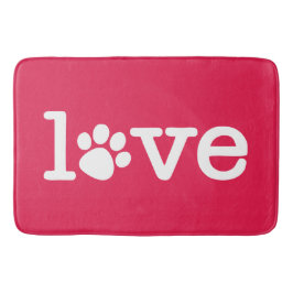 Liebe von Haustieren Badematte