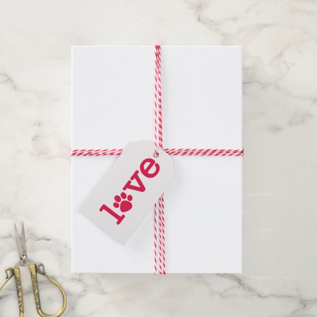 Liebe von Haustieren Geschenkanhänger (Mit Garn)