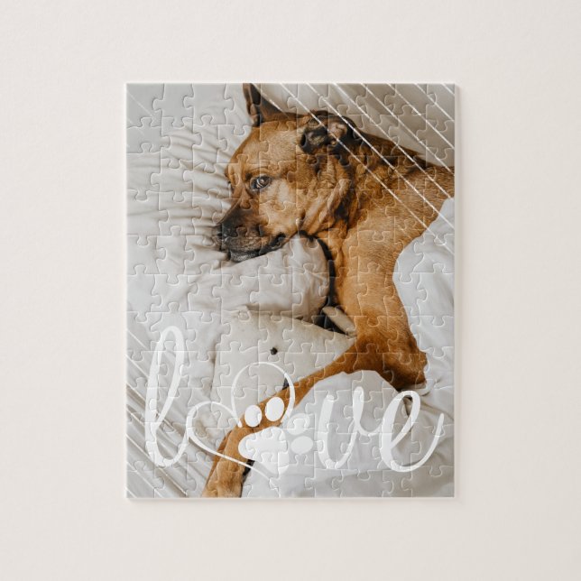 Liebe von Haustieren | PW Print Heart Script Foto (Vertikal)