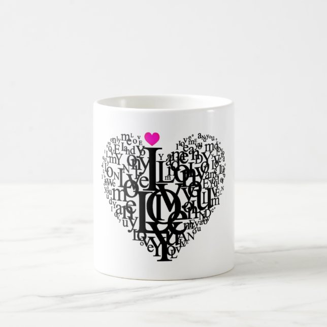 Liebe von Herzform Kaffeetasse (Mittel)