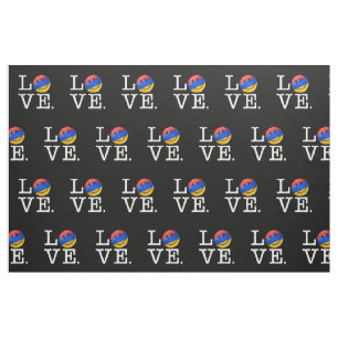 Liebe von lächelnder Flagge Armeniens Stoff