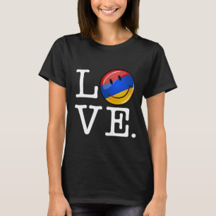 Liebe von lächelnder Flagge Armeniens T-Shirt