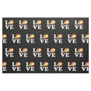 Liebe von lächelnder Flagge Spaniens Stoff