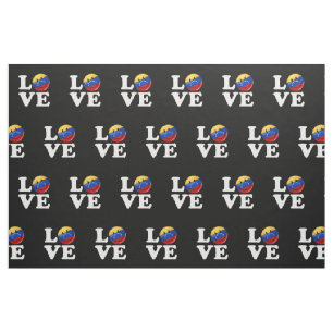 Liebe von lächelnder Flagge Venezuelas Stoff