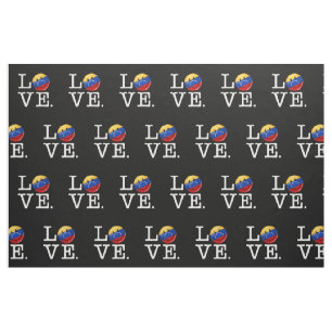 Liebe von lächelnder Flagge Venezuelas Stoff