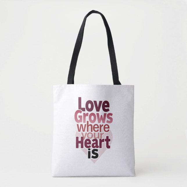 Liebe von Minimalistisch und Inspiration wächst do Tasche (Vorderseite)