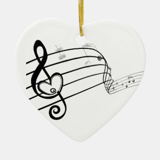 Liebe von Musik Keramikornament