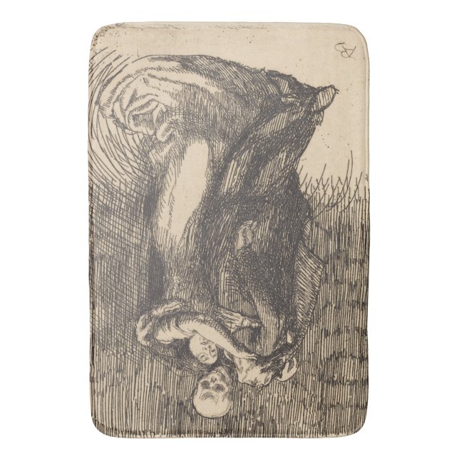 Liebe (von Paul-Albert Besnard) Badematte (Vorderseite Vertikal)