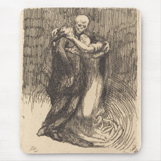 Liebe (von Paul-Albert Besnard) Mousepad (Vorne)