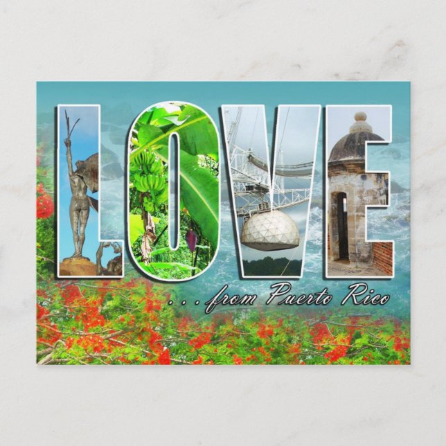 LIEBE von Puerto Rico Postkarte (Vorderseite)