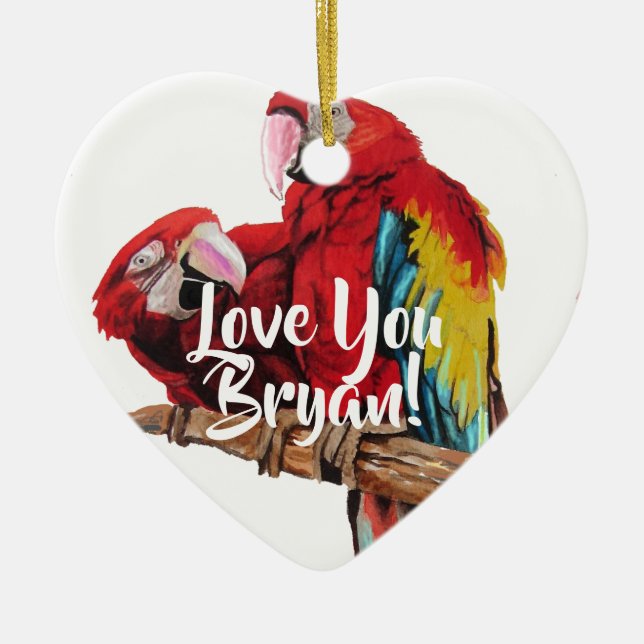 Liebe von Red Macaw Art: Benennung Keramik Ornament (Vorne)