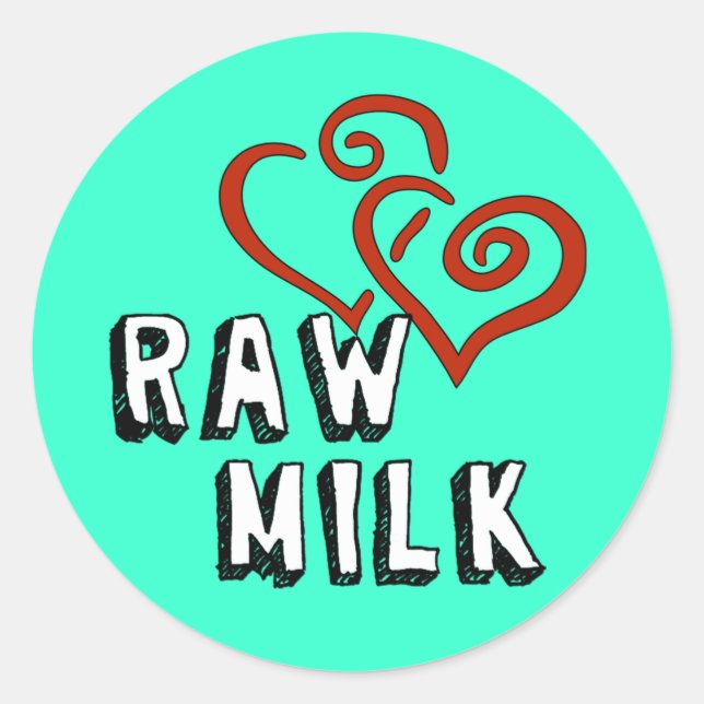 Liebe von Rohmilch Runder Aufkleber (Vorderseite)