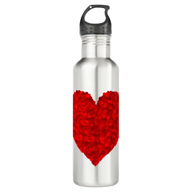 Liebe von Rotem Herzen Valentines für Freundin Fra Edelstahlflasche (Vorderseite)