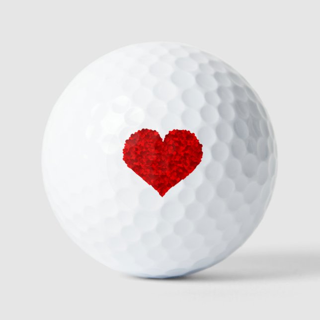 Liebe von Rotem Herzen Valentines für Freundin Fra Golfball (Vorderseite)