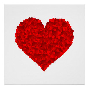Liebe von Rotem Herzen Valentines für Freundin Fra Poster