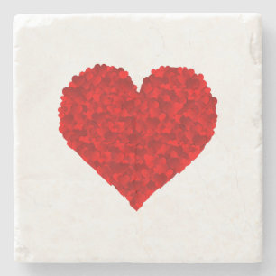 Liebe von Rotem Herzen Valentines für Freundin Fra Steinuntersetzer