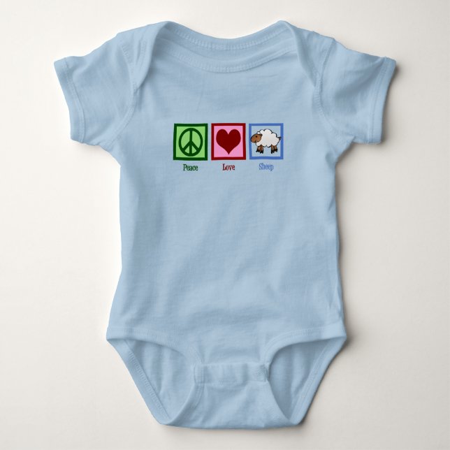 Liebe von Schafen und Niedlichen Nutztieren Baby Strampler (Vorderseite)