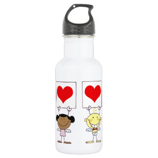 Liebe von verschiedenen Staatsangehörigkeiten Trinkflasche