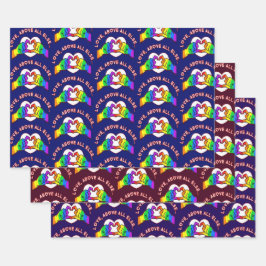 Liebe vor allem geschenkpapier set