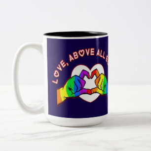 Liebe vor allem zwei Tonen Kaffee Tasse