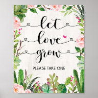 Liebe wachsen Fiesta Cactus Brautparty Decor gelas