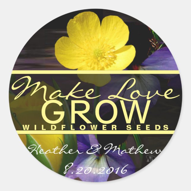 Liebe wachsen Sticker (Vorderseite)