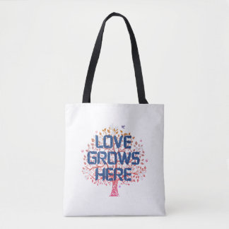 Liebe wächst hier Tragetasche Tasche