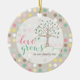 Liebe wächst in unserem Kinderzimmer zur Kinderbäu Keramikornament