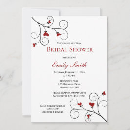 Liebe wächst | Rotes Herz-Brautparty Einladung