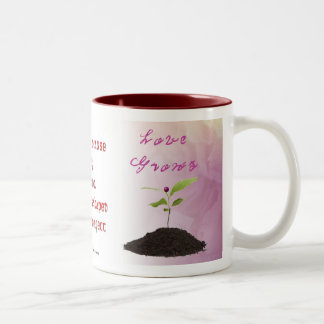 Liebe wächst - Saabat Studio Zweifarbige Tasse