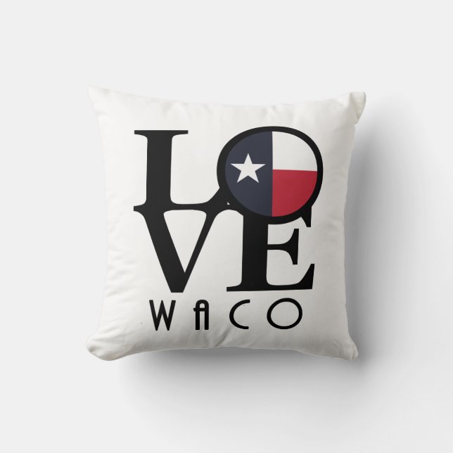 LIEBE Waco Texas Kissen (Vorderseite)