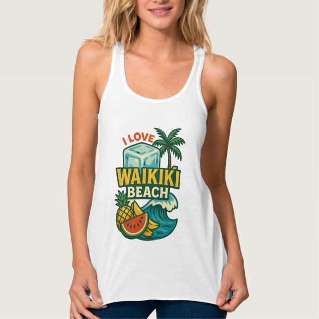 Liebe Waikīkī Beach Tank Top (Vorderseite)