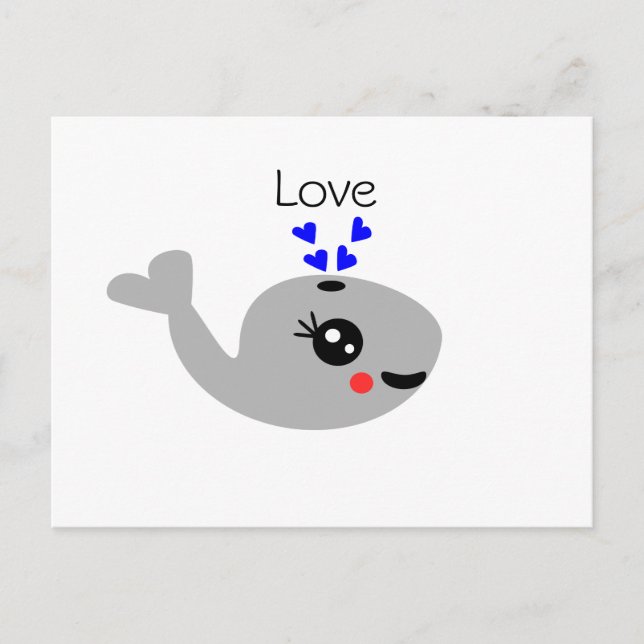 Liebe Wal, Happy Whale Postkarte (Vorderseite)