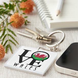 LIEBE Wales Schlüsselanhänger