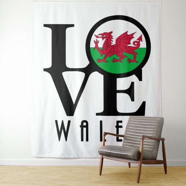 LIEBE Wales Wandteppich (Beispiel)