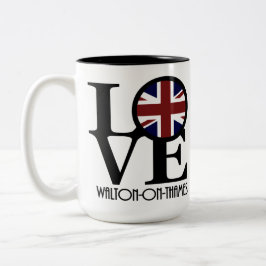 LIEBE Walton über Themse 15oz Zweifarbige Tasse
